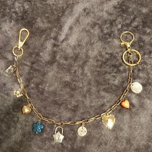 Gold PURSE Charm JEWELRY , 17 IN .